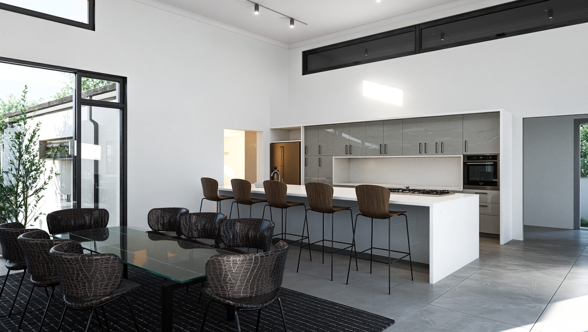 Kitchen and dining volume