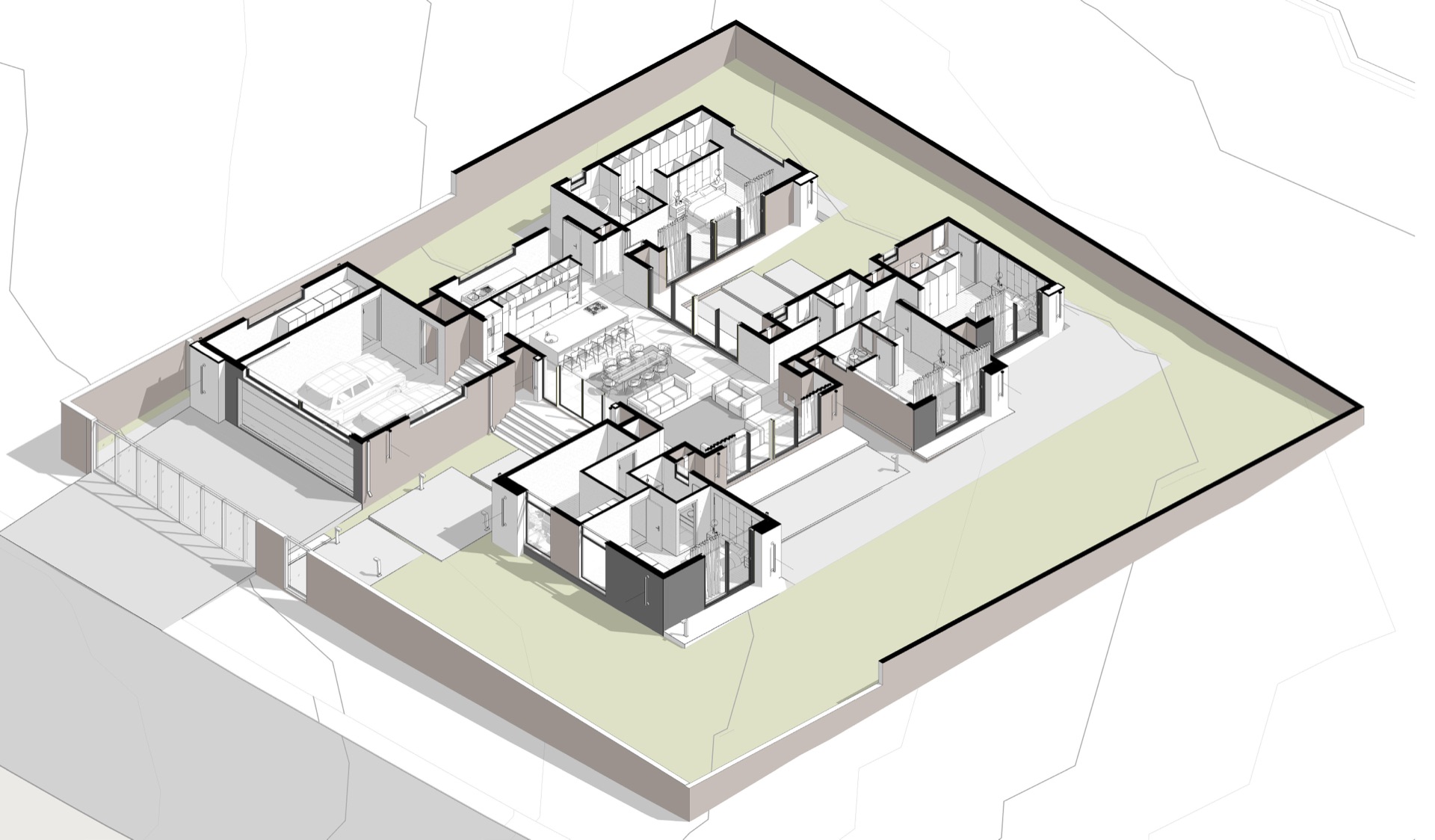 Floor plan axonometric