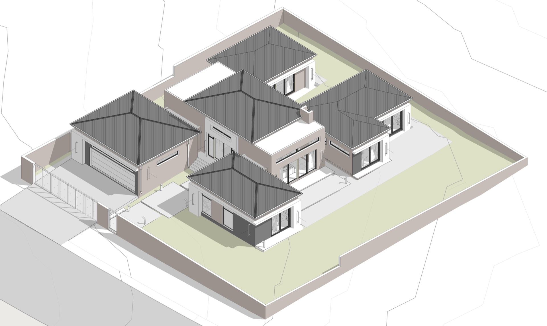 Full building axonometric